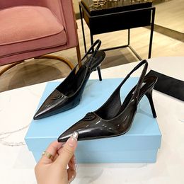 2024 Women's Shoes Dress Shoes Fashion Matching Shiny Women's Shoes Thin High Heel Pointed Shoes Simple and Comfortable Shiny Shoes Patent Leather Material