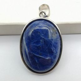 Pendant Necklaces Brazilian Sodalite Bead Oval Jewelry For Woman Gift S934