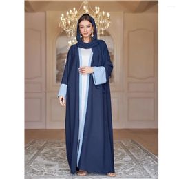 Ethnic Clothing Eid Mubarak Djellaba Chiffon Kimono Cardigan Muslim Women Hijab Dress Open Front Abaya Dubai Turkey Kaftan Femme Musulman