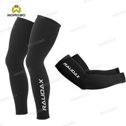 Arm Leg Warmers Raudax Black white Cycling Arm Warmer UV Protection Breathable Leg Warmers Bicycle Running Racing Bike Leg Sleeve 231109