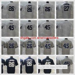 Baseball Jerseys 26 DJ LeMahieu Jersey 27 Giancarlo Stanton 45 Gerrit Cole Blank 2022 Stitched Men Women Youth Si