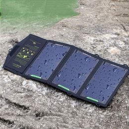 Freeshipping 5V10/18/21W Sunpower Solar Charger Solar Panel Waterproof USB Foldable Fast Charger Built-in Smart Chip Panel Lidjr