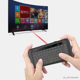 Keyboards Keyboards Mini Wireless Keyboard Backlight Touchpad Air Mouse Leaning Remote Control for Box Smart TV Windows PK Plus R231109