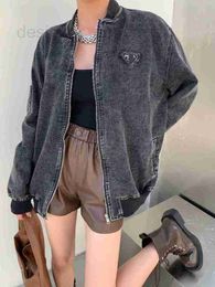 Women's Jackets designer luxury 2023 Autumn vintage denim baseball jacket casual loose fitting men and women's same cardigan KMIC