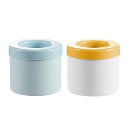 Ice Buckets And Coolers 3D Silicone Cylinder Ice Mould Ice Tray Silicone Ice Bucket With Lid Portable Ice Maker Silicone Cylinder Ice Maker Bucket 231109