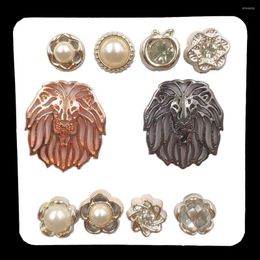 Brooches Hollowed Out Lion Tiger Cheetah Pearl Enamel Animal Twinkling Brooch Pins Breastpin Korean Jewelry Set Birthday Gift