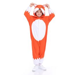 Special Occasions Fox Animal Pajamas Kids Fox Jumpsuit Onesies Halloween Carnival Animal Outfit Fancy Dress Children Baby Cartoon Anime Costume 231108