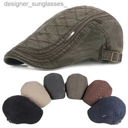 Stingy Brim Hats 2022 New Men's Casual Newsboy Hat Spring and Autumn Retro Beret Hat Wild Casual Hats Unisex Wild Octagonal CL231109