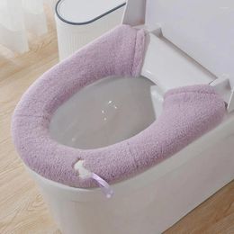 Toilet Seat Covers Washable Pad Soft Comfortable Button Design Reusable Bathroom Cushion For Comfort