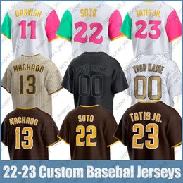 23 Fernando Tatis Jr Jersey Baseball Xander Bogaerts Juan Soto Manny Machado San Diego Jake Cronenworth Brandon Dixon Yu Darvish Josh Hader Tony Gwynn Joe Musgrove