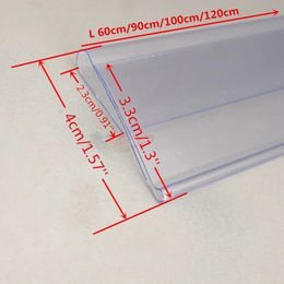Plastic PVC Shelf Data Strips S N Type on Mechandise Price Talker Sign Display Label Card Holder for Store Glass Rack