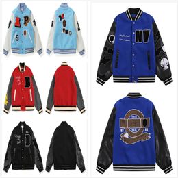 mens jacket designer coat varsity jacket arc bomber jackets Embroidered Letters Edition edge stand collar shark flight suit couple star speckled cardigan R1