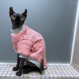 Cat Costumes Sphynx Clothes For Sweatershirt Filament Cotton Coat Devon Rex Soft Cartoon Long Sleeves Shirt Pet