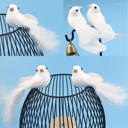 Garden Decorations 12PCS/Box Foam Yard Ornament Craft Handmade Decor Bird Sculpture Statue White