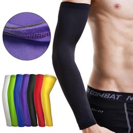 Fingerless Gloves Outdoor Riding Arm Sleeve Warmer Long Running Sunscreen Cool Sports Cuff Warm Arms Basketball Breathable Armguards