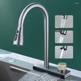 Kitchen Faucets Stainless Steel Faucet Waterfall Dishwasher Sink And Water Can Rotate Multi-function Fauce