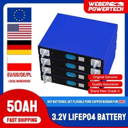 4/8/16PCS 3.2V 50Ah LiFePO4 Battery Grade A 105Ah 200Ah 280Ah 320Ah Lithium Iron Phosphate Batteries DIY RV Solar Energy System