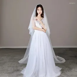 Bridal Veils Wholesale White Ivory Wedding Lace Appliques Accessories 3 Metre Long Bride Velo De Novia