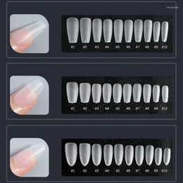 False Nails Acrylic Tips Almond Long/Short Square Press On Fake 100PCS Artificial Tip Full Cover 10 Sizes