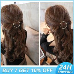 Hair Accessories Fashion Round Jewelry Women Girls Metal Circle Clips Hairpins Wedding Party