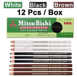 Eyebrow Enhancers White Eyebrow Pencil Lapis Dermatografico Sobrancelha Black Permanent Makeup Microblading Pencil K7600 for Tattoo Eyebrow Marker 231109