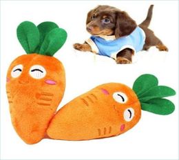 Dog Toys Chews Cute Pet Puppy Dog Cat Carrot Toy Plush Sound Chew Squeaker Safe Supplies Squeaking Drop Delivery 2021 Home Garden 2223049