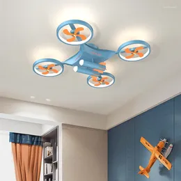 Invisible Blade Ceiling Fan Light Remote Control Modern Nordic Lamp LED Circulator Decoration Kids Bedroom Living Room