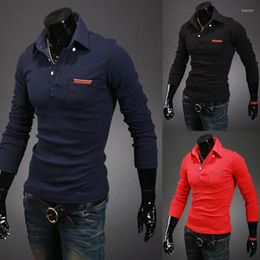 Men's T Shirts The Fall 2023 Fashion Long-sleeved Shirt Render Long Male Version Of Lapel Cultivate One's Morality
