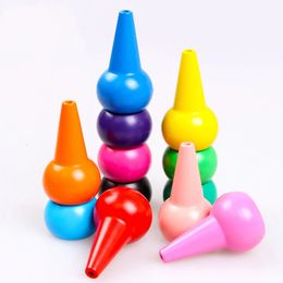 Crayon Non-toxic children's safety Colour Crayon baby 3D finger art Supplies kindergarten Easy to erase educational kid stationery 231108