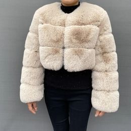 Women's Fur Faux Fur High Quality Furry Cropped Faux Fur Coats and Jackets Women Fluffy Top Coat with Winter Fur Jacket 231108