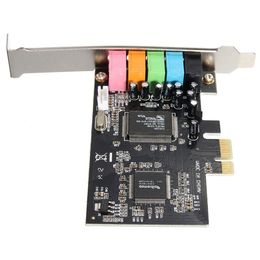 Freeshipping PCI Express PCI-E 51 Channel 3D Audio 6 Channels Digital Sound Card For win XP Sddbx