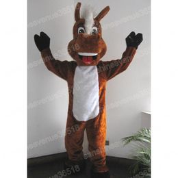 Christmas Brown Horse Mascot Costume Cartoon theme character Carnival Adults Size Halloween Birthday Party Fancy Outdoor Outfit For Men Women