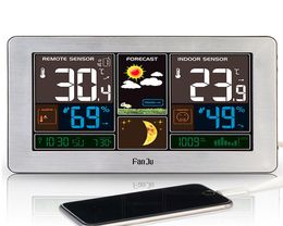 Wireless Weather Station Digital Wall Clock Barometer Thermometer Hygrometer with Outdoor Sensor7725405