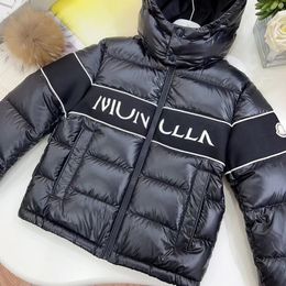 hooded baby down coat kids coats Kid hoodies girl boy jacket wearable top luxury clothe fasion 100% goose down filling with letter Warm and comfortable