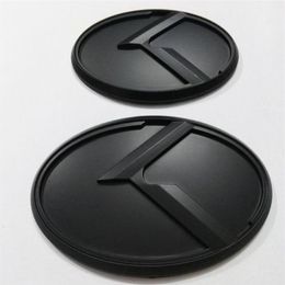 2pcs New 3D black K logo badge emblem sticker fit KIA OPTIMA K5 2011-2018 car emblems286P