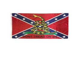 Dont Tread On Me Confederate Flag Flying Decoration 3x5 FT Banner 90x150cm Festival Party Gift 100D Polyester Printed selling8682587
