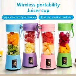 Premium elektrischer tragbarer USB-Mixbecher, Mini-Hand-Entsafterbecher für Shakes und Smoothies, Saft, Milch, Obst, Gemüse, Protein-Shaker-Flasche, Mixer, 12,85 Unzen, Flasche