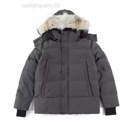 High Quality Down Goose Real Big Wolf Fur Canadian Wyndham Overcoat Clothing Casual Style Outdoor Parka