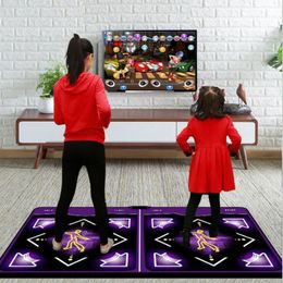 Dance Mats Double User Dance Mats Non-Slip Dance Step Pads Yoga Mat Sense Game English Menu for PC TV 2 Remote Controller Sport Accessories 231108