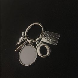 sublimation blank police keychains for Father's Day my dad my hero heat transfer printing blank diy materials factory price