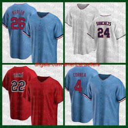 Baseball Jerseys Jersey Max Kepler Gary Sanchez Miguel Sano Carlos Correa Harmon Killebrew Francis Peguero Luis