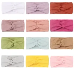 Hair Accessories Spring Summer Baby Headband Solid Colour Stretch Elastic Comfortable Fashion Headwear For 0-4 Years Girls