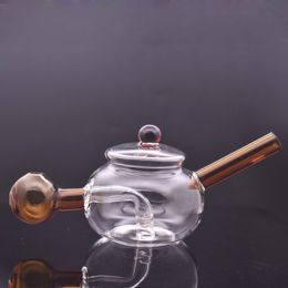 Retro Tea Pot Beaker Water Pipe Hookah Glass Oil Burner Bong Thick Glass Smoke Filter Kits Shisha Bongs Rigs for Smoking Pieces Accessories