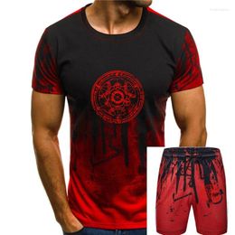 Men's Tracksuits 2023 Est Letter Print Transmutation T-shirt - Fullmetal Alchemist Full Metal T Shirt Casual Man Top Tees