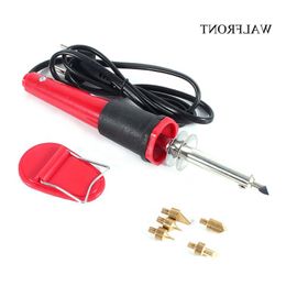 Freeshipping 220V-240V Electric Soldering Iron Welding Solder Tool Kit Heating Pen DIY Repair Hand Tools Set with 5 Pieces Iron Tips Nmcqd