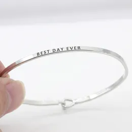 Bangle Letter " DAY EVER" Top Selling Custom Made Bangles Jewellery High Quality Gift For Special To You YP6451
