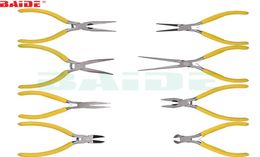 5quotMini maintenance Hand Tools Long nose Diagonal cutting Wirecutter Flat nose plier Angle jaw tongs End cutting plier Circli4068885