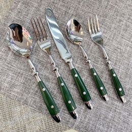 Dinnerware Sets 3pcs/5pcs Cutlery Set Stainless Steel Kitchen Utensils Fork Spoons Knife Teaspoons Tableware Wholesale