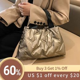 Evening Bags Women Quilted Hobo Handbag Large Capacity Tote Handbag Soft Puffer Handbag Ladies Commute Shpper Bag 231108