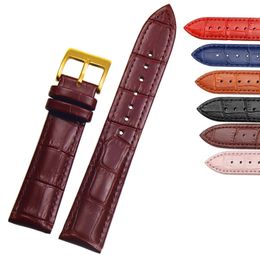 Watch Bands Calf Leather Watch Band for Men and Women 16mm 18mm 20mm 22mm Watch Accessories Solid Buckle Black and Brown 231109